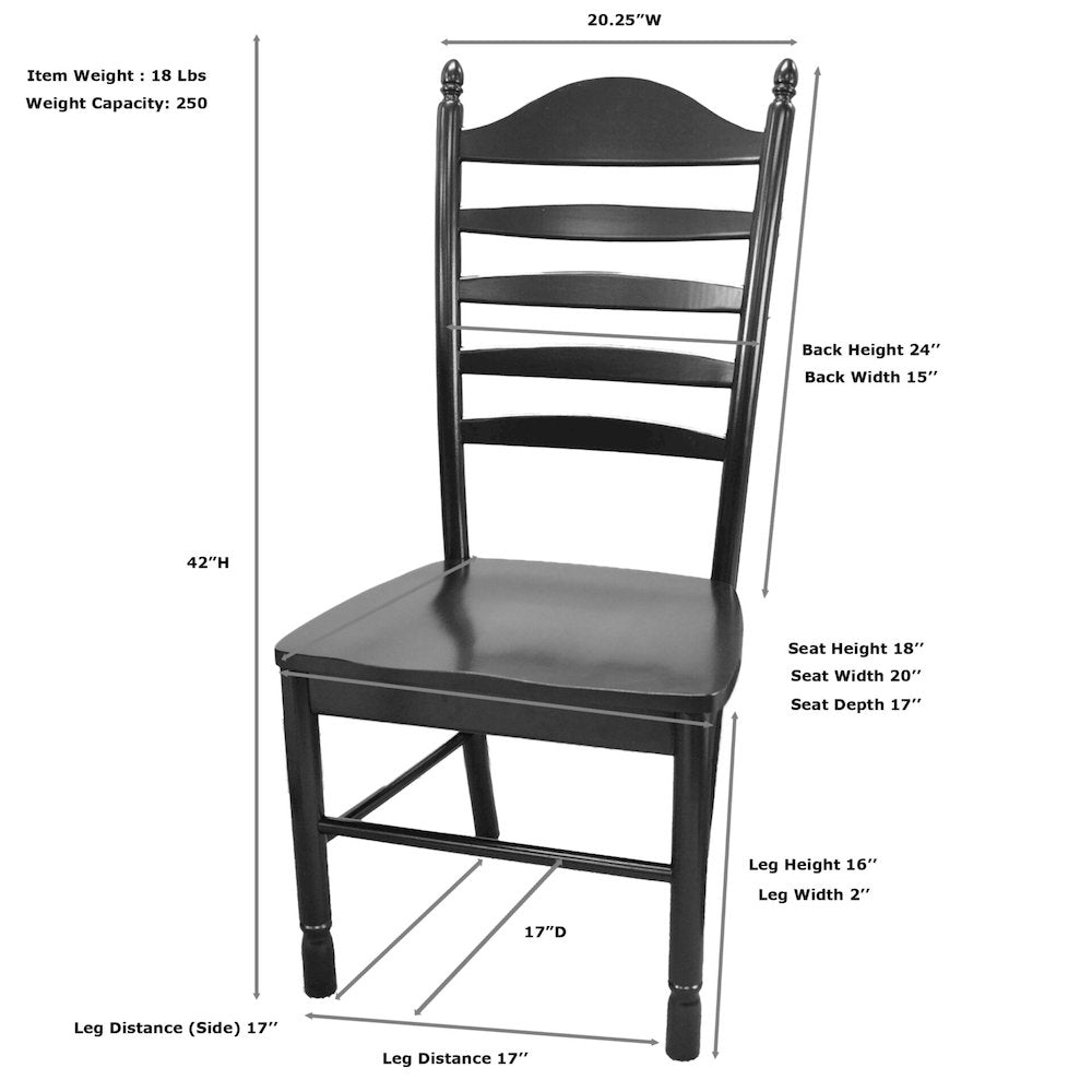 Fairview 42" Pedestal Dining Table with 4 Whitman Dining Chairs - Espresso
