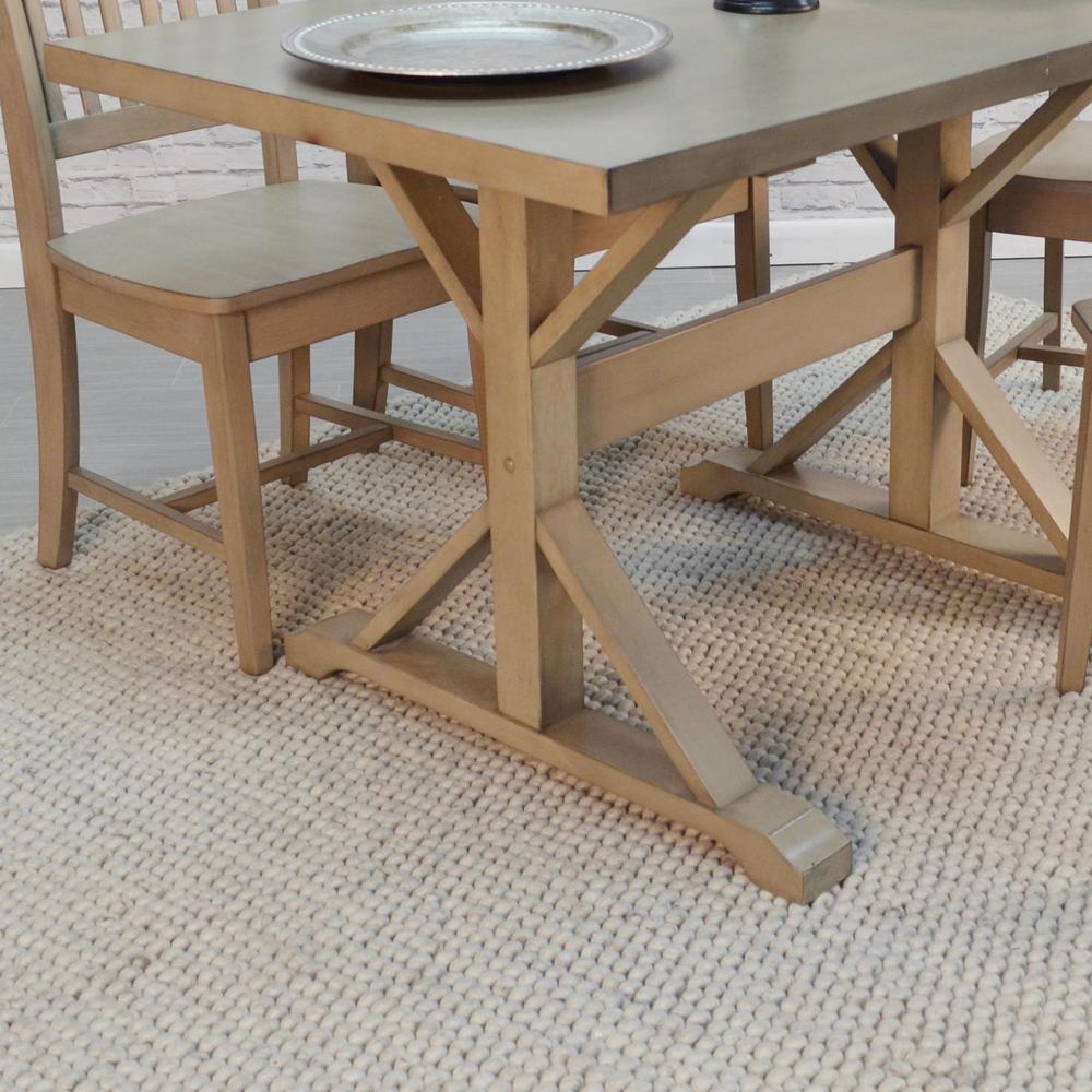 Florence Trestle Table - Weathered Gray
