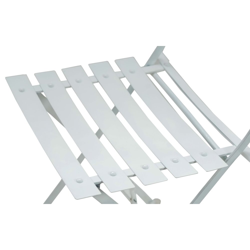 Bistro Folding Outdoor Chair Set - Set of 2 - White