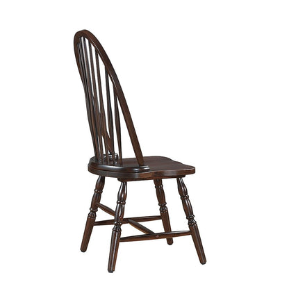 Fairview 36" Pedestal Dining Table with 4 Windsor Dining Chairs - Espresso