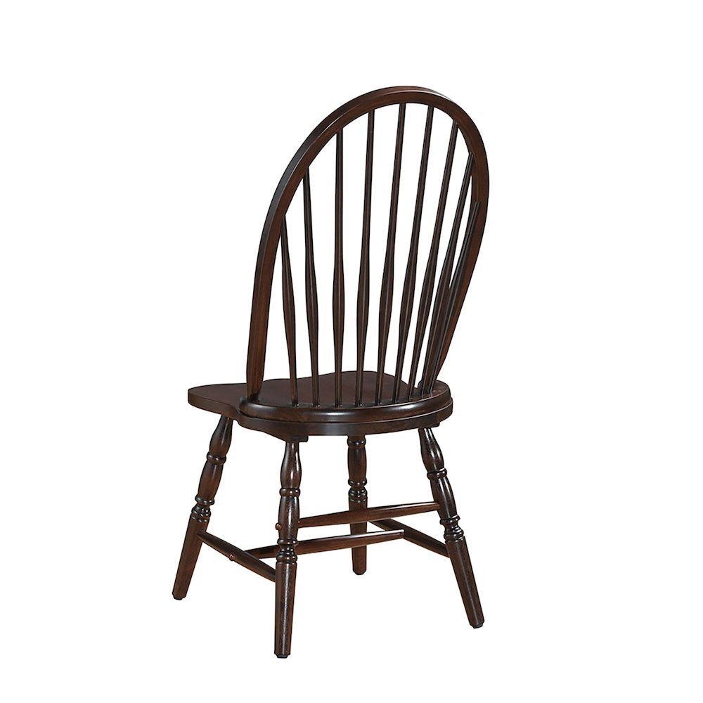 Fairview 36" Pedestal Dining Table with 4 Windsor Dining Chairs - Espresso