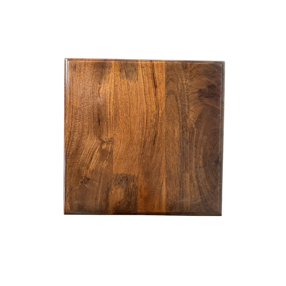 Chesterfield Wood & Cane 3 Shelf Side Table - Chestnut