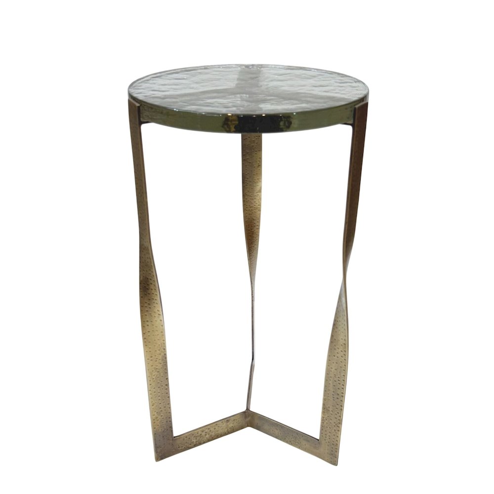 Castella Round Side Table - Brass