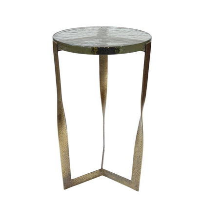 Castella Round Side Table - Brass