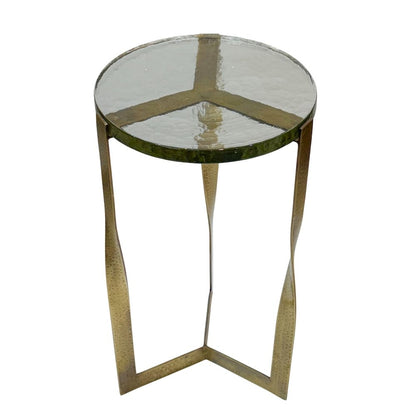 Castella Round Side Table - Brass