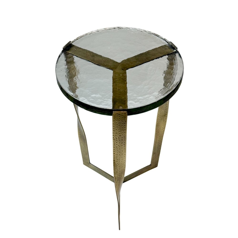 Castella Round Side Table - Brass