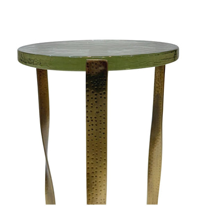 Castella Round Side Table - Brass