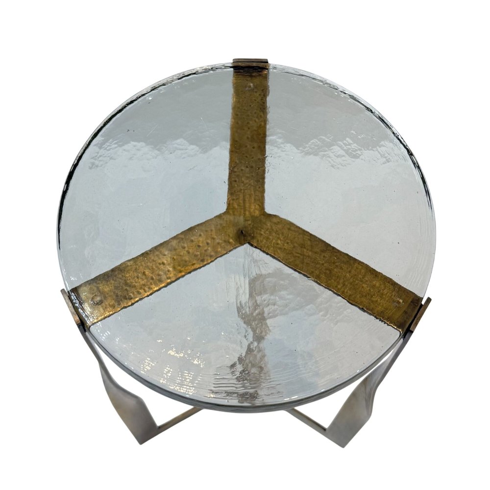 Castella Round Side Table - Brass