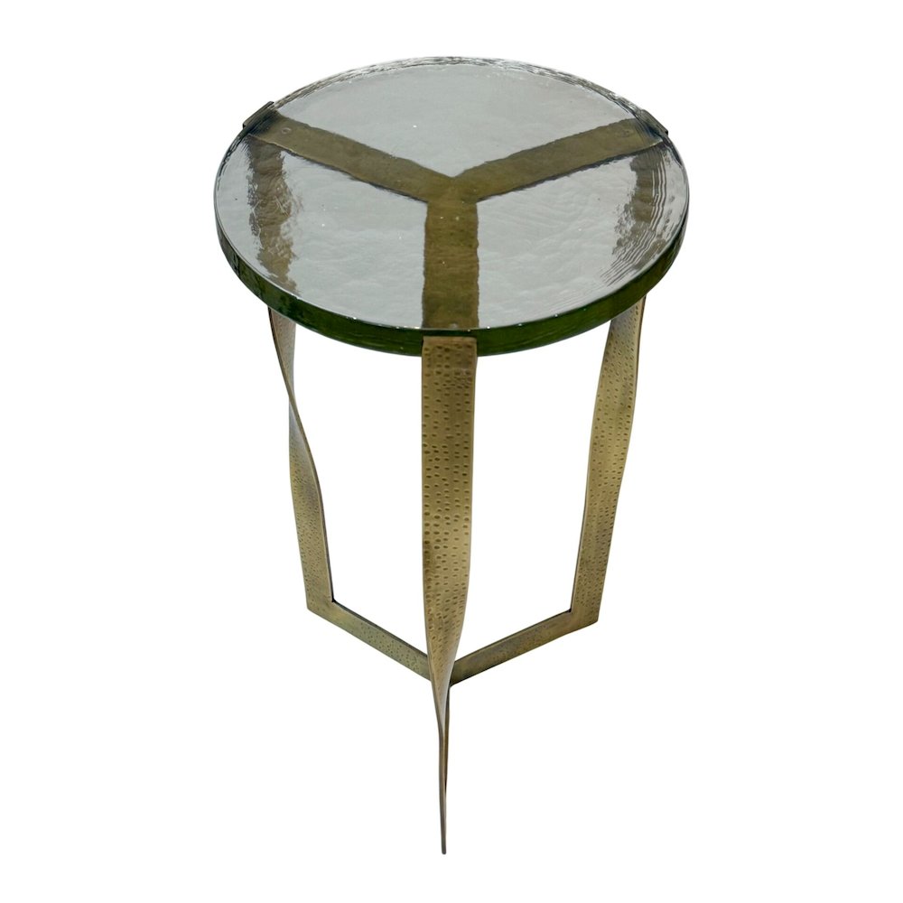 Castella Round Side Table - Brass