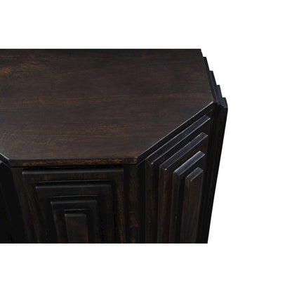 Cascade Falls 22"x26" Geo Design Octagonal Side Table - Java
