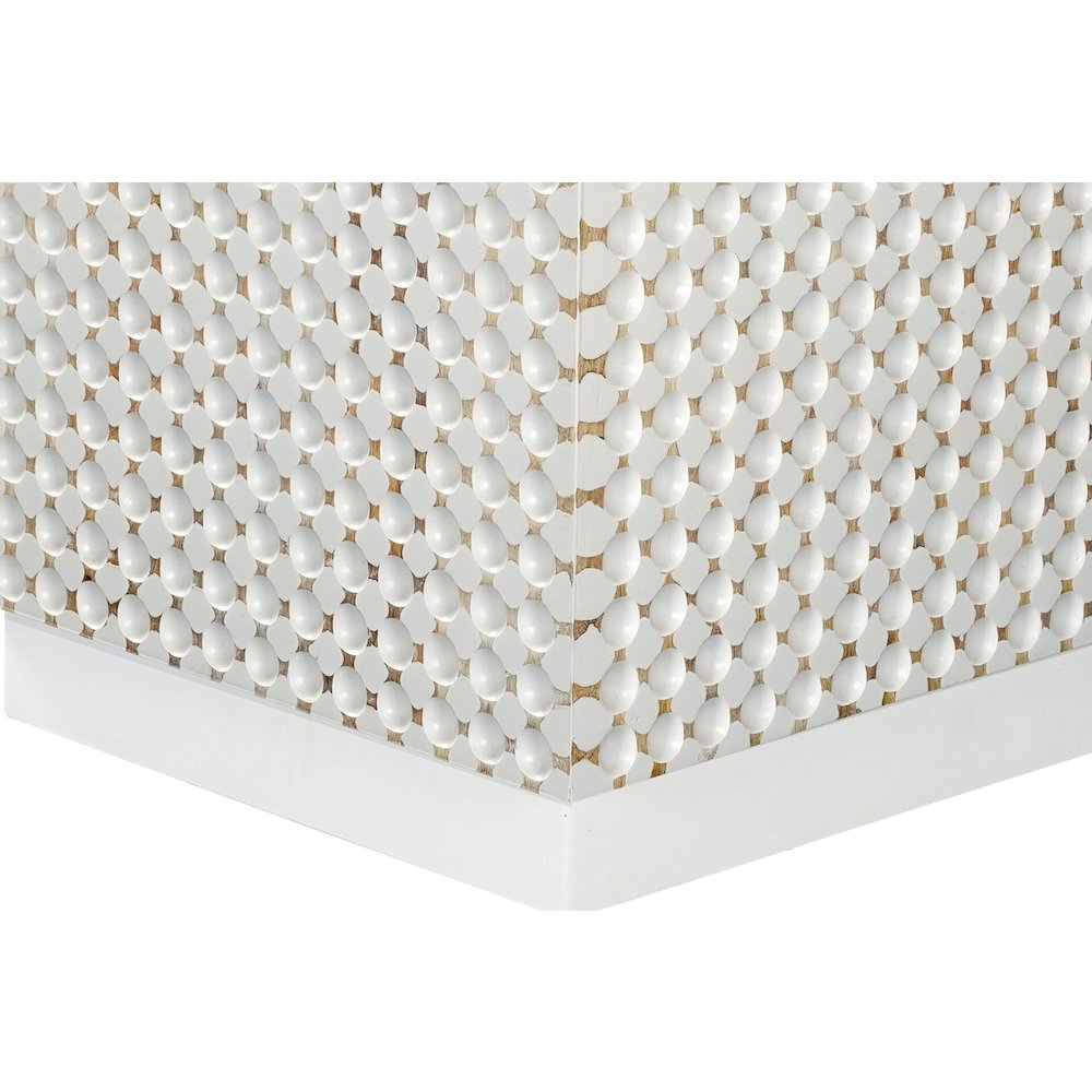 Dimple 24" High x 18"  Square Accent Table - Whitewash