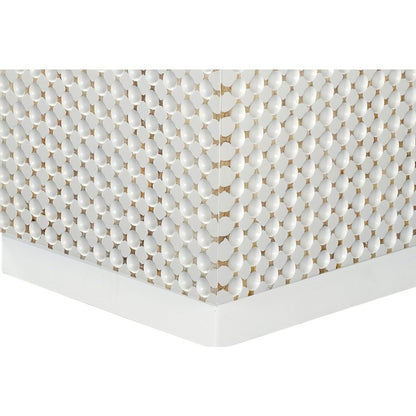 Dimple 24" High x 18"  Square Accent Table - Whitewash