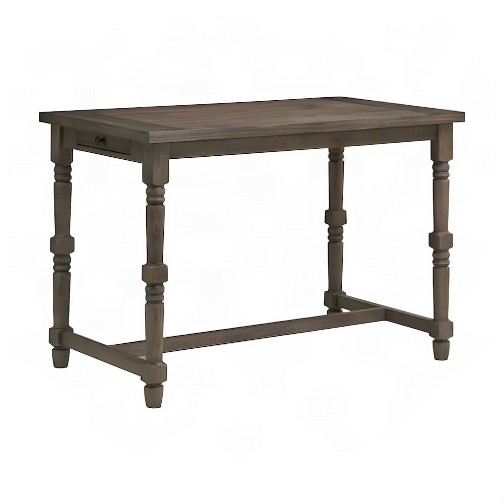 FurniFact Pub Table with Rubberwood Top and Tapered Legs