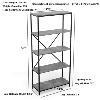 Brayden Tall Bookcase - Natural/Black