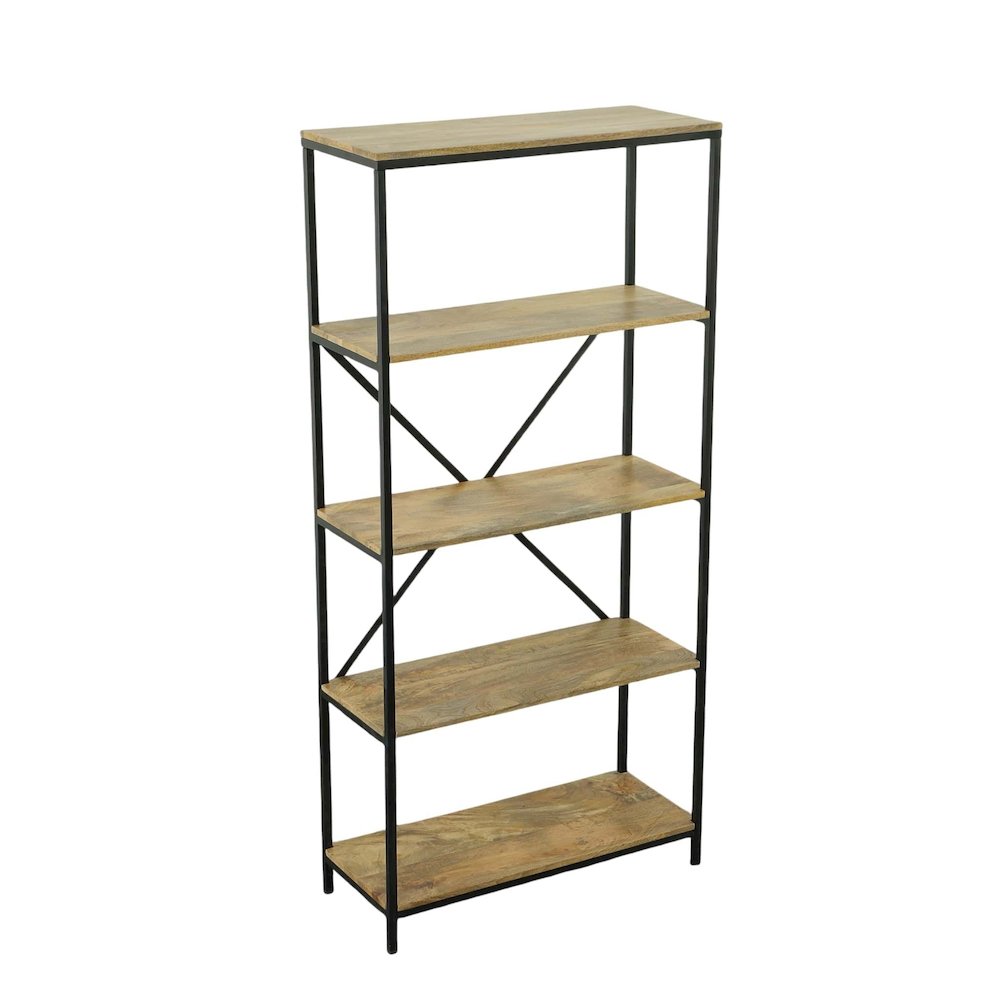 Brayden Tall Bookcase - Natural/Black