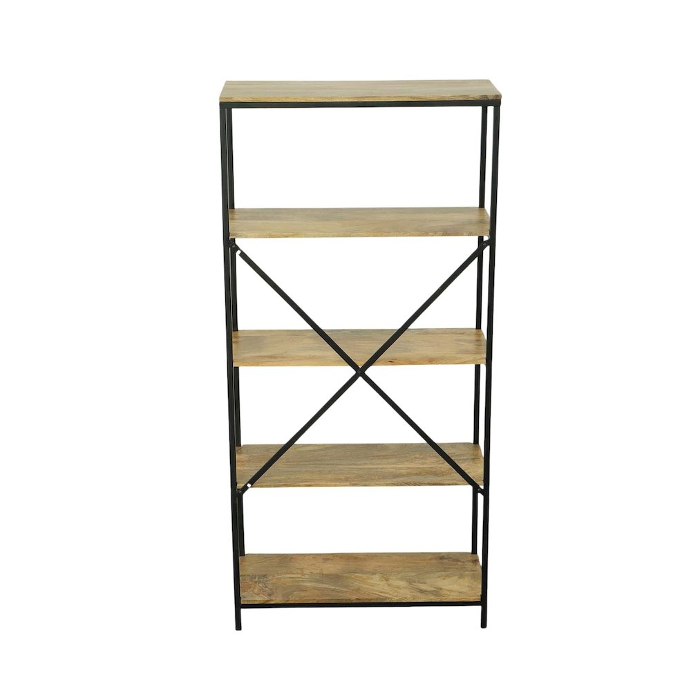 Brayden Tall Bookcase - Natural/Black