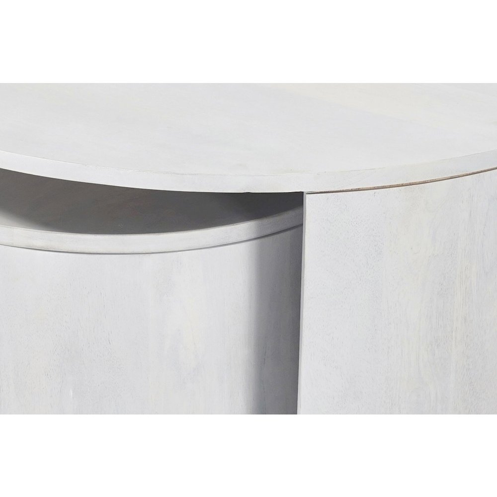 Sable 30" Round Nesting Coffee Table - Whitewash
