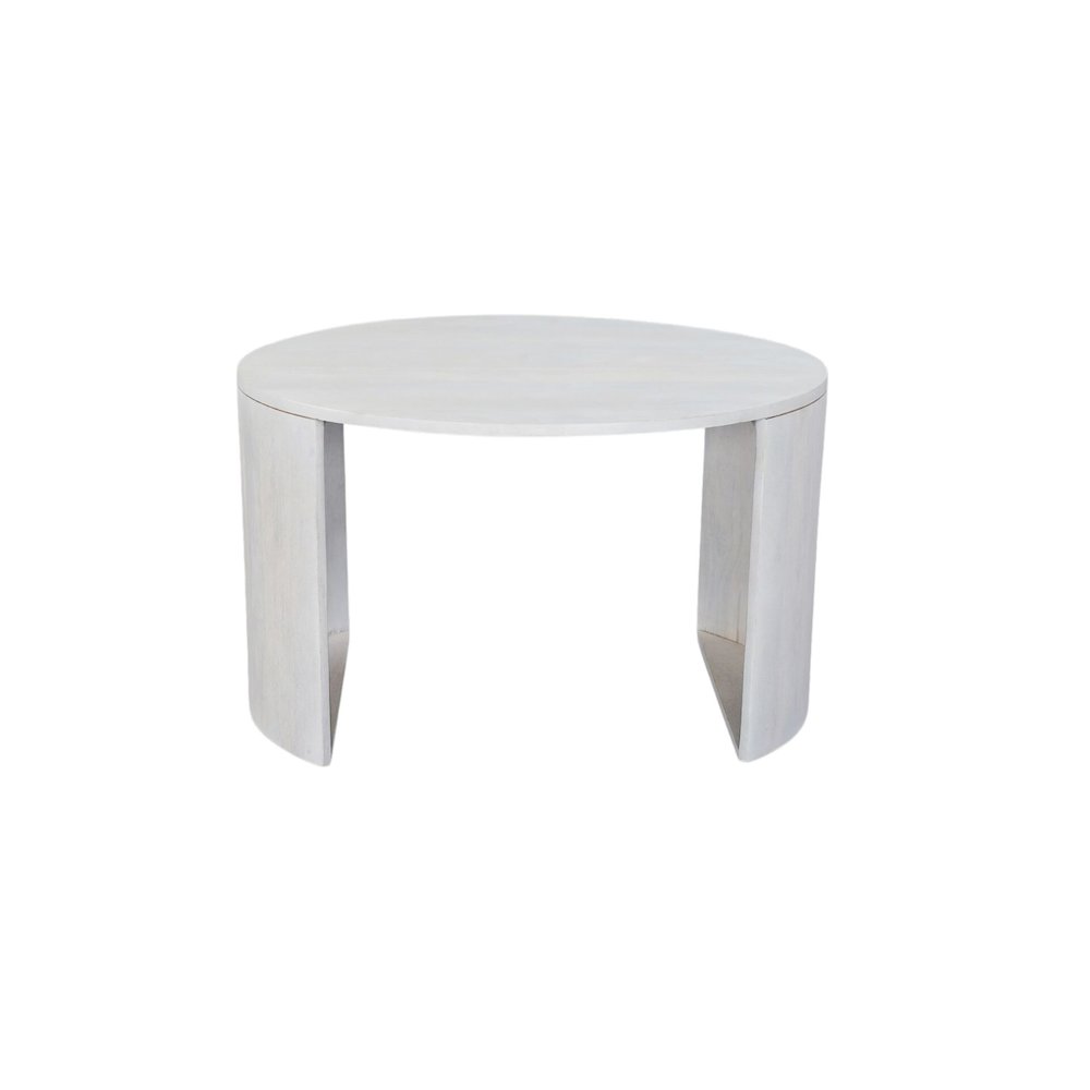 Sable 30" Round Nesting Coffee Table - Whitewash