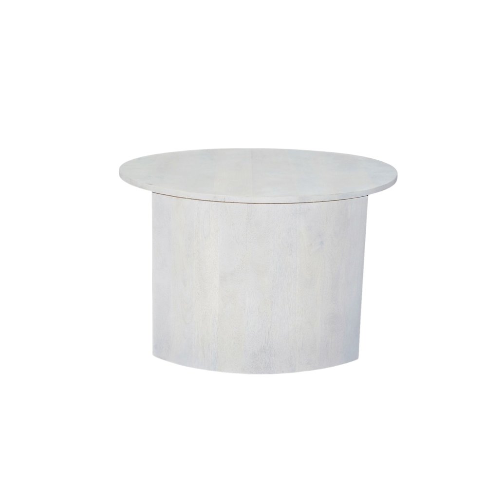 Sable 30" Round Nesting Coffee Table - Whitewash