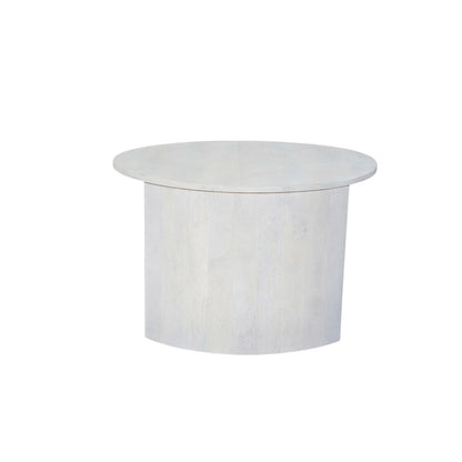Sable 30" Round Nesting Coffee Table - Whitewash