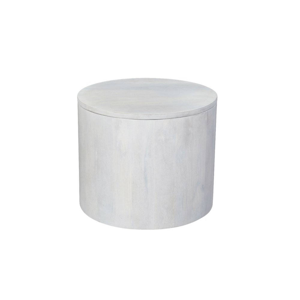Sable 30" Round Nesting Coffee Table - Whitewash