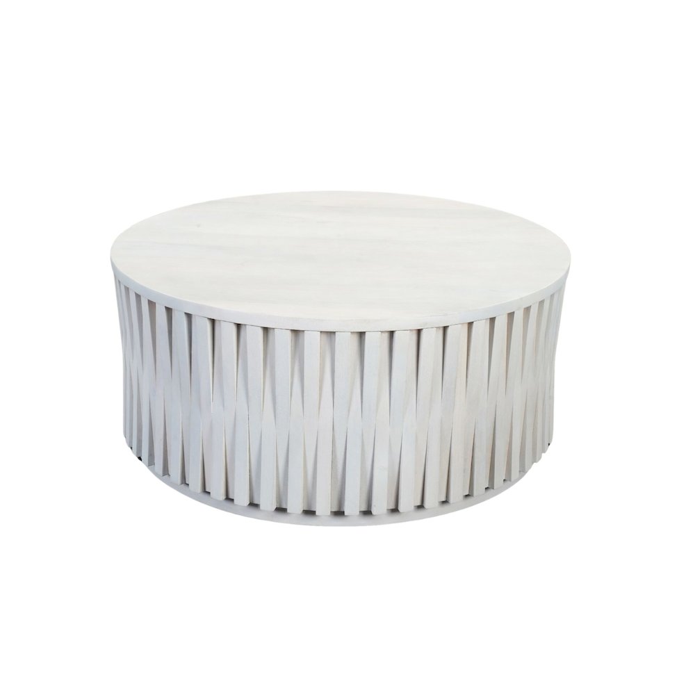 Hatteras Woven Coffee Table - Whitewash