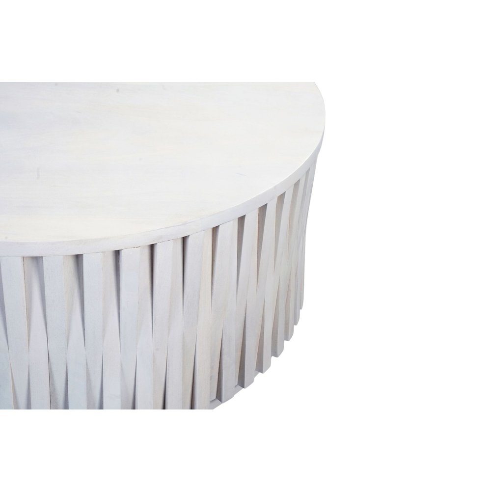 Hatteras Woven Coffee Table - Whitewash