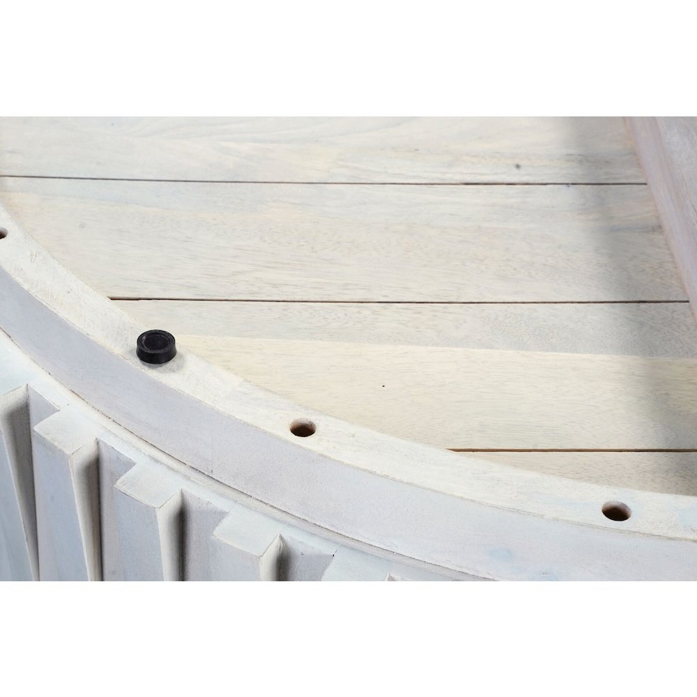 Hatteras Woven Coffee Table - Whitewash