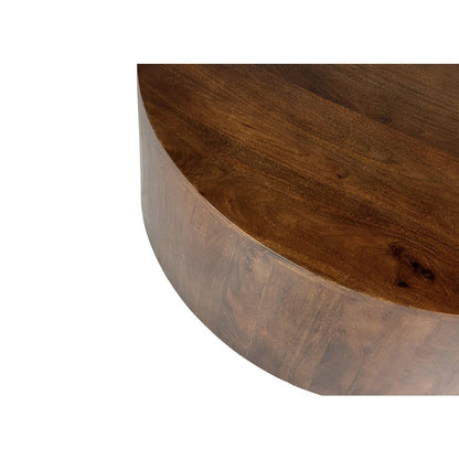 Tamia 42" Round Wooden Coffee Table - Chestnut