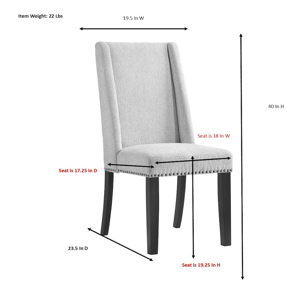 Draven Farmhouse Dining Table with 4 Laurant Upholstered Dining Chairs