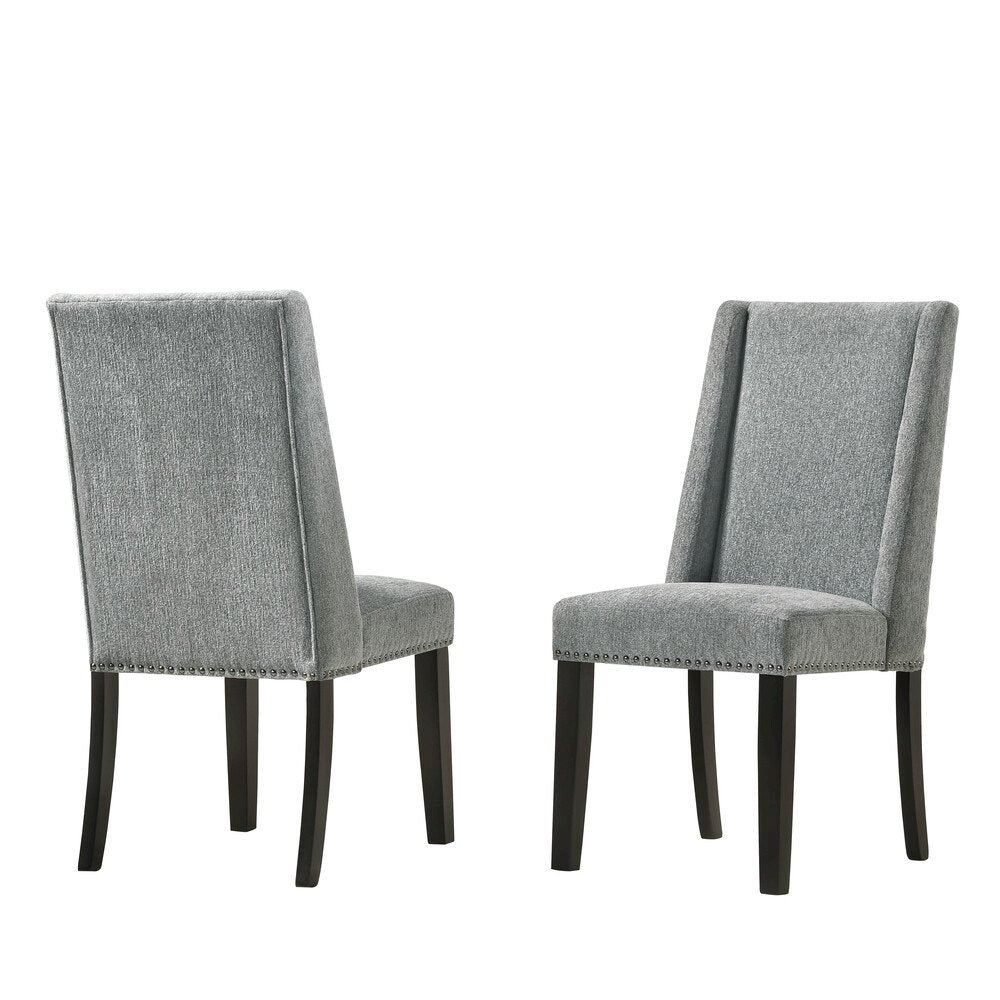 Draven Farmhouse Dining Table with 4 Laurant Upholstered Dining Chairs