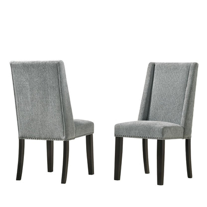 Draven Farmhouse Dining Table with 4 Laurant Upholstered Dining Chairs