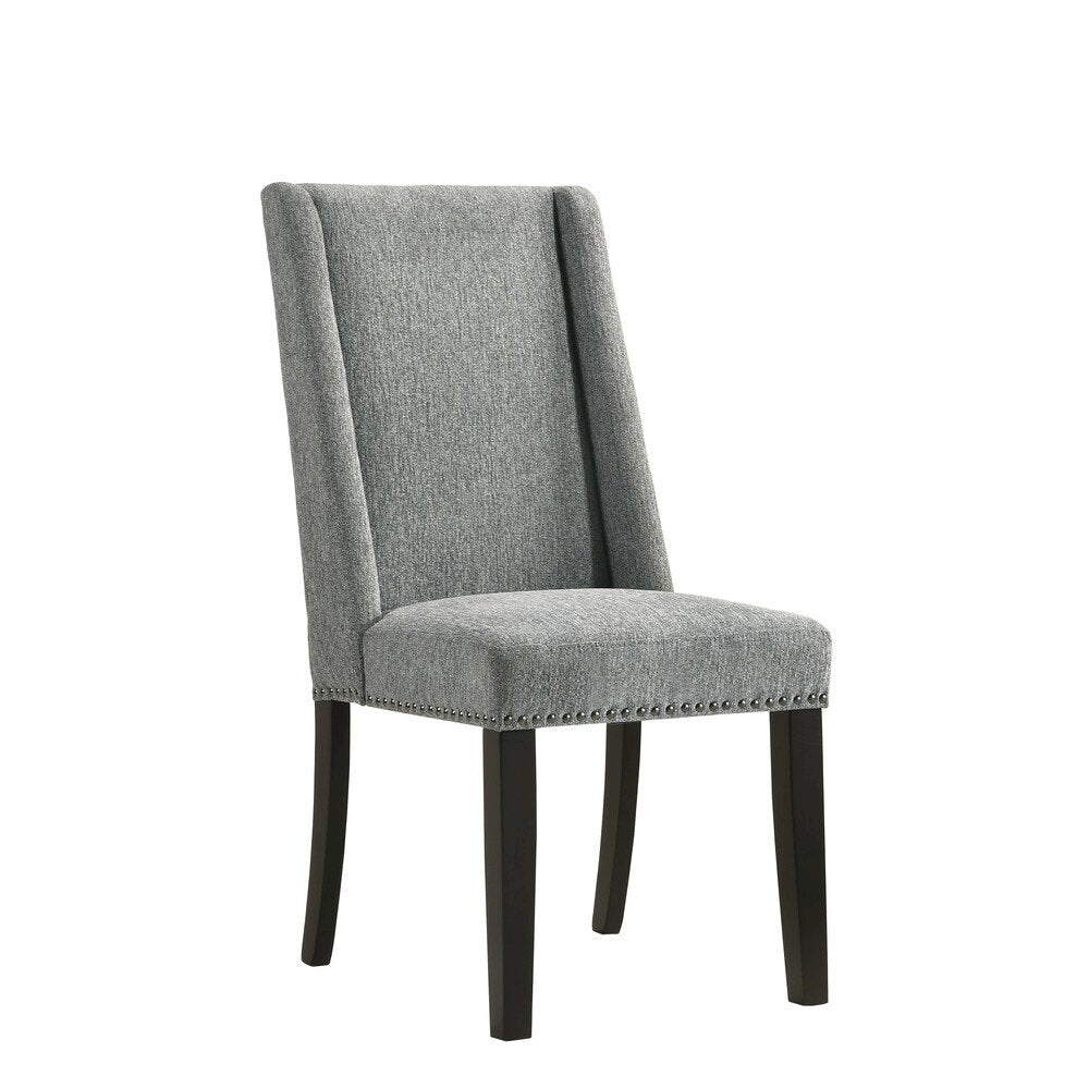 Draven Farmhouse Dining Table with 4 Laurant Upholstered Dining Chairs