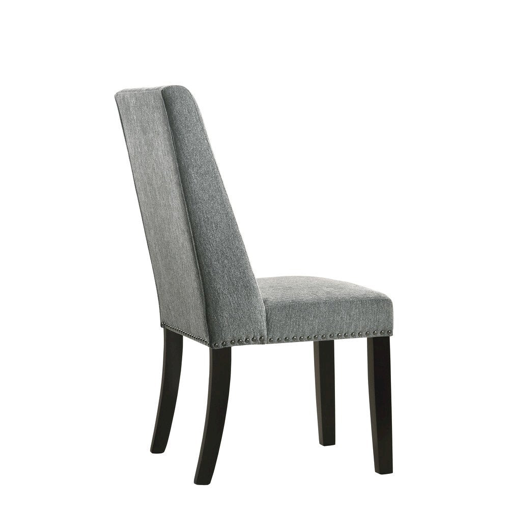 Draven Farmhouse Dining Table with 4 Laurant Upholstered Dining Chairs