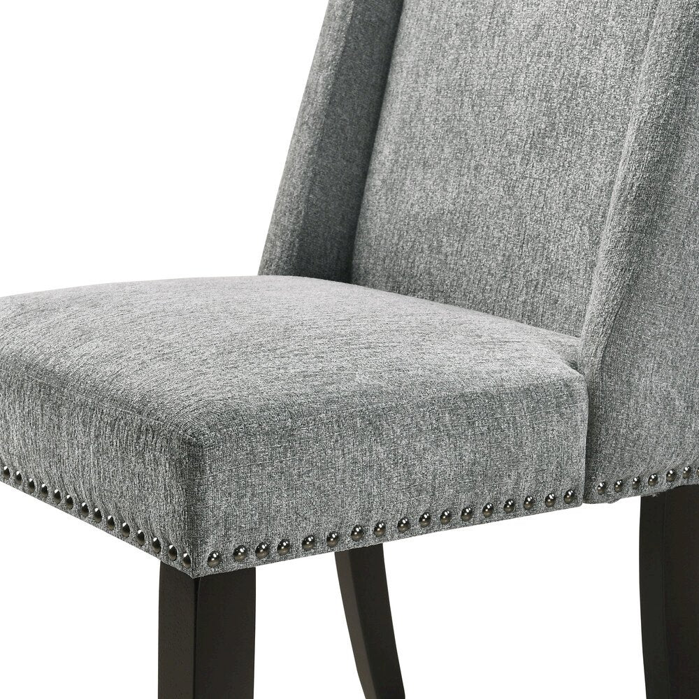 Draven Farmhouse Dining Table with 4 Laurant Upholstered Dining Chairs