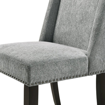 Draven Farmhouse Dining Table with 4 Laurant Upholstered Dining Chairs
