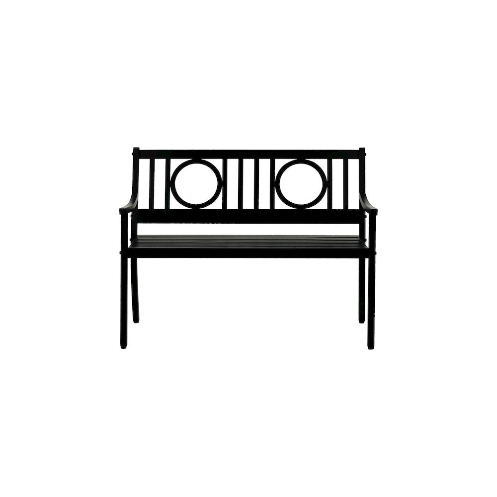 Gramercy Outdoor Bench and Side Table - Black