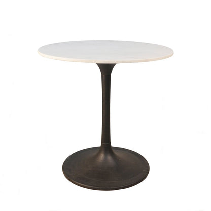 30" Round Marble Top Dining Table and 2 Julia Tufted Back Upholstered Chairs
