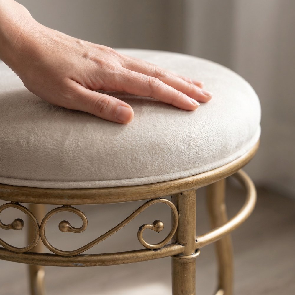 Victorian Vanity Stool - Bronze