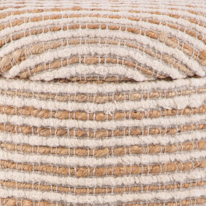 Handwoven Heracles Cotton Jute Stripe Storage Ottoman