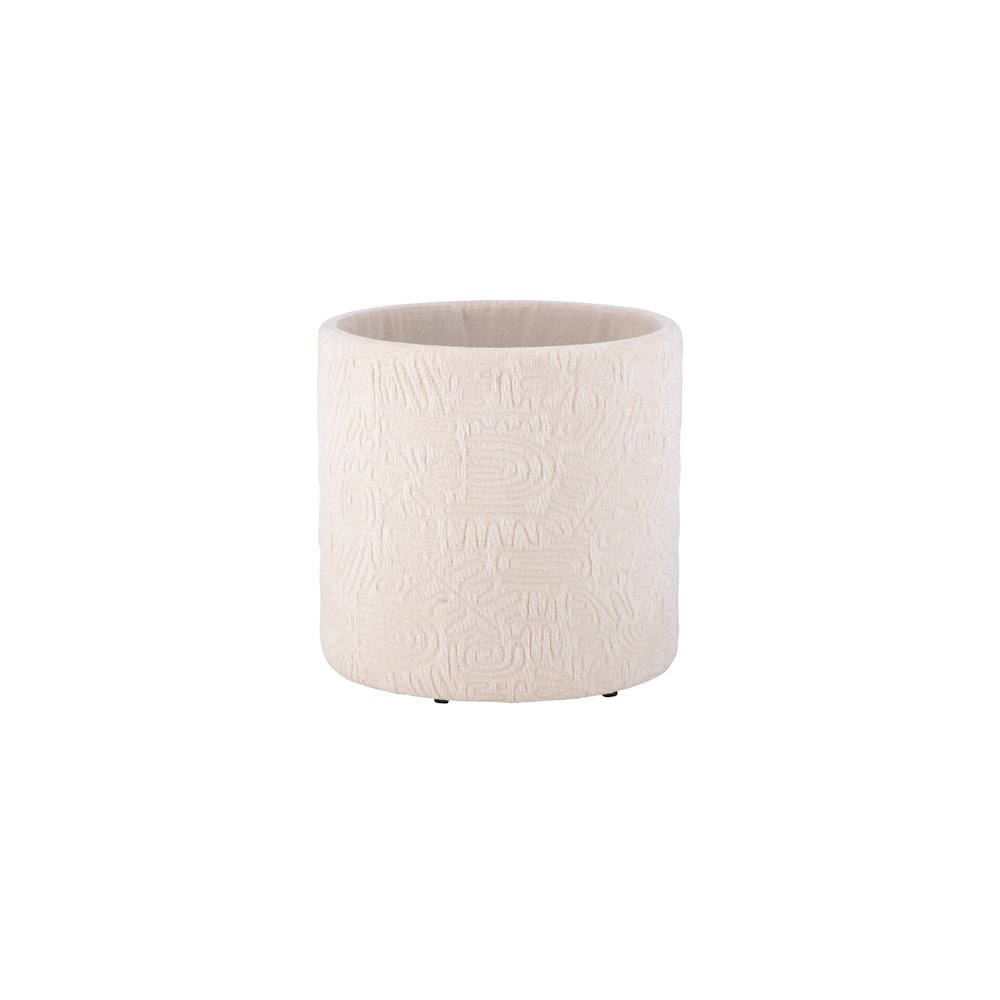 Handwoven Hermes Solid Fabric Storage Ottoman