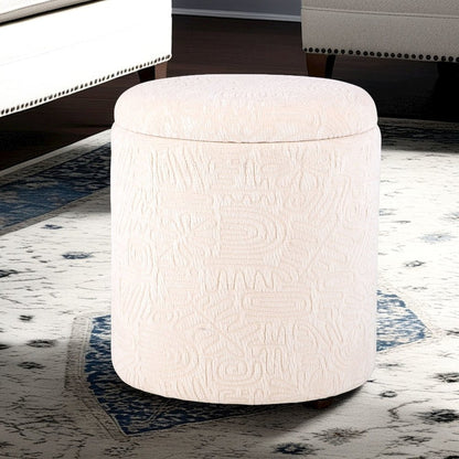 Handwoven Hermes Solid Fabric Storage Ottoman