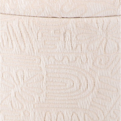 Handwoven Hermes Solid Fabric Storage Ottoman