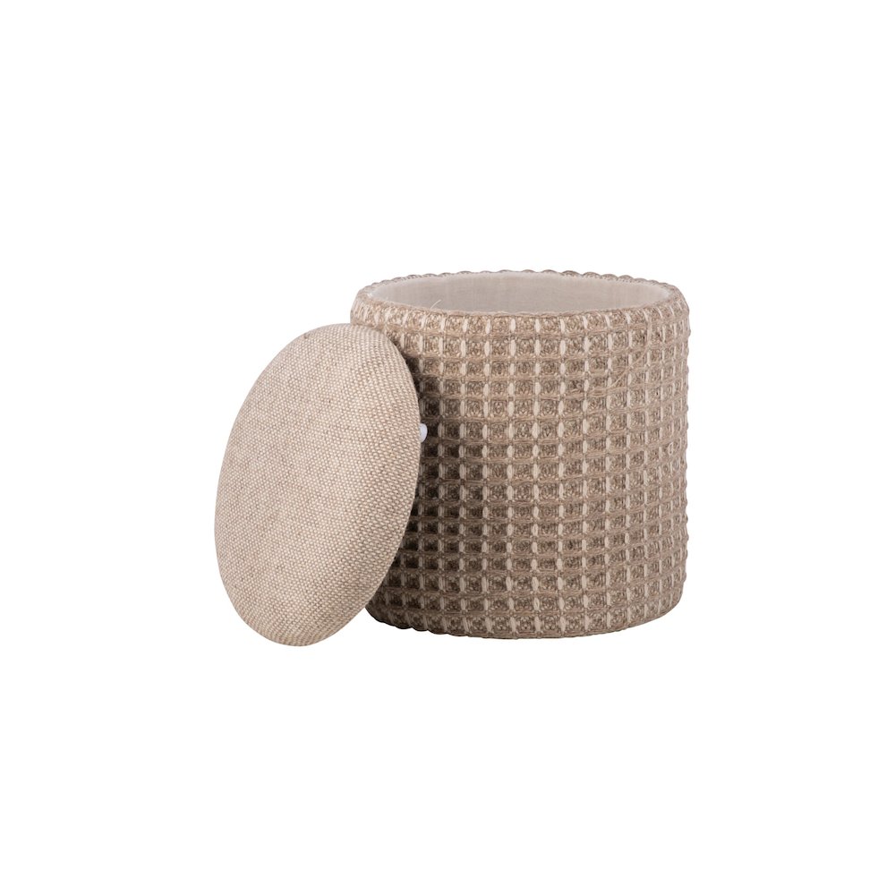 Handwoven Plutus Tuape Waffle Storage Ottoman