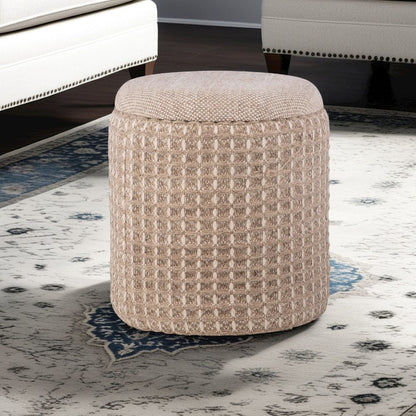 Handwoven Plutus Tuape Waffle Storage Ottoman