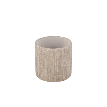 Handwoven Ourea Natural Striped Chenille Storage Ottoman