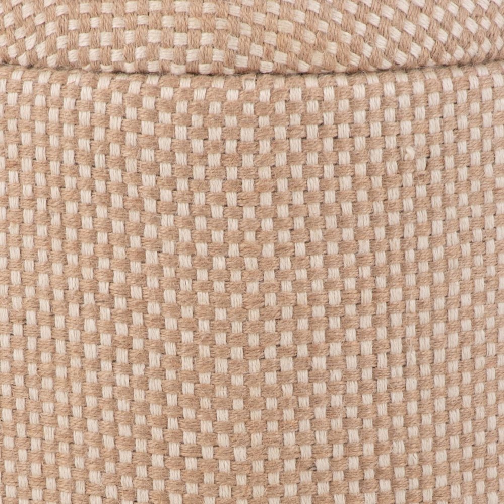 Handwoven Apollo Jute Check Storage Ottoman