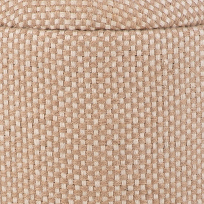 Handwoven Apollo Jute Check Storage Ottoman
