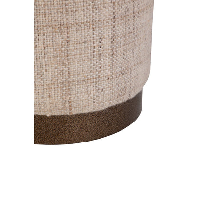 Handwoven Boreas Hammered Metal Storage Ottoman