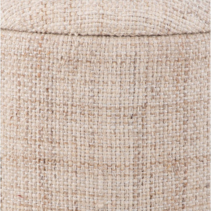 Handwoven Boreas Hammered Metal Storage Ottoman